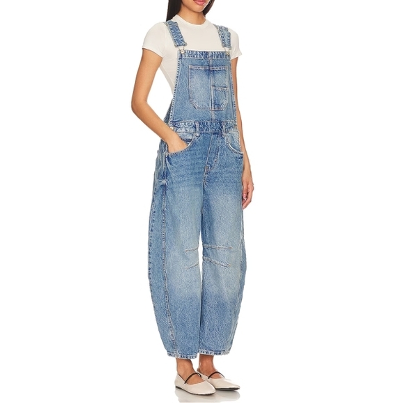 Free People We The Free Good Luck Overall color: Ultra Light Beam - Picture 1 of 2